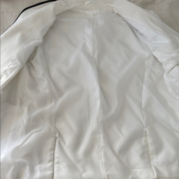 Kids White Blazer with Black Trim - Picture 4 of 8